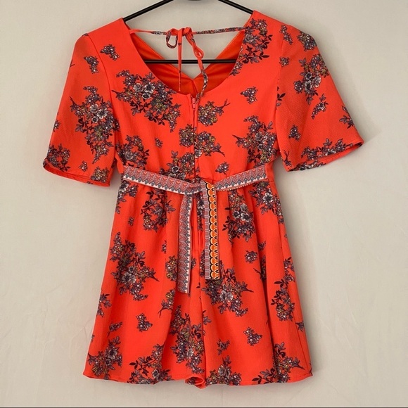 Trixxi Girl Romper Coral size 8 - Picture 2 of 11